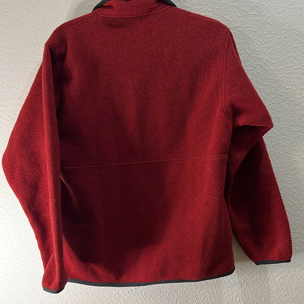 Patagonia Synchilla fleece pullover sweater pockets half zip red medium - Picture 7 of 8